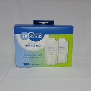 Dr.‎ Brown's Breast Milk Storage Bags (6 oz/ 180 ml) 100 Bags